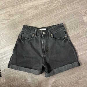 Classic Black Denim Mom Short
